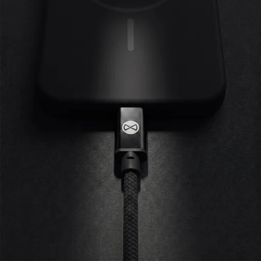 Forever Vibe USB-C – USB-C kábel, 1 m, 60 W, tmavosivý - 7