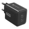Forcell F-Energy GaN III Crystal Color sieťová nabíjačka 2 USB-C SSFC3.0, 60 W, so silikónovým káblom USB-C – USB-C, čierna thumbnail