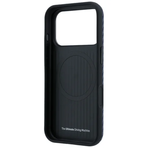 iPhone 18 Pro Max / 17 Pro Max tmavomodrý BMW M karbónový kryt s kovovým logom MagSafe - 7
