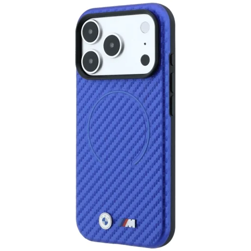 Apple iPhone 18 Pro / 17 Pro modrý kryt BMW M Carbon Printed Ring MagSafe - 2