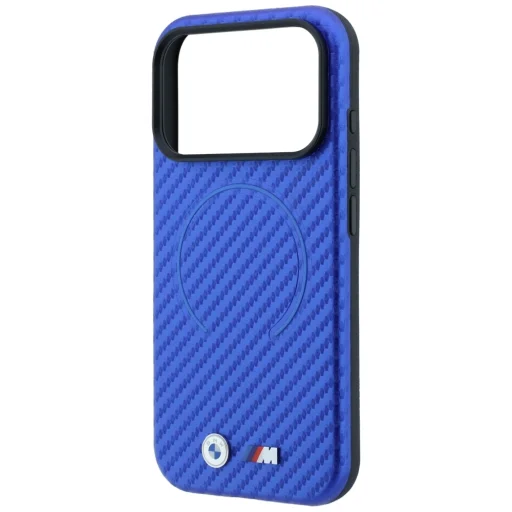 Apple iPhone 18 Pro / 17 Pro modrý kryt BMW M Carbon Printed Ring MagSafe - 6