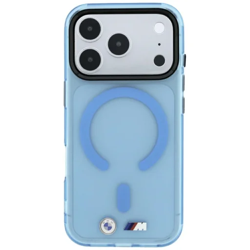 iPhone 18 Pro Max / 17 Pro Max modrý BMW M IML matný kryt s kovovým logom MagSafe - 3
