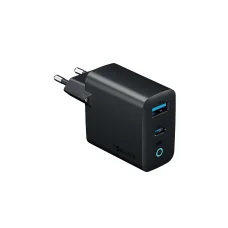 Forever Vibe-TC45AC GaN PD QC sieťová nabíjačka 1x USB-C 1x USB 45 W tmavosivá