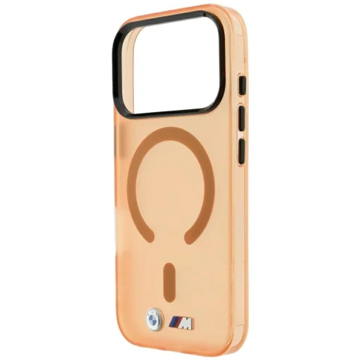 Apple iPhone 18 Pro Max / 17 Pro Max oranžové matné puzdro BMW M IML s kovovým logom a zdobením, s kompatibilitou MagSafe - 6