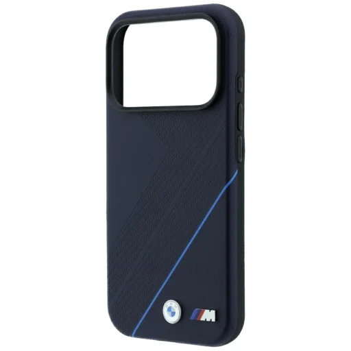 Apple iPhone 18 Pro / 17 Pro námornícka modrá BMW M Tire Track Blue Line MagSafe puzdro - 6