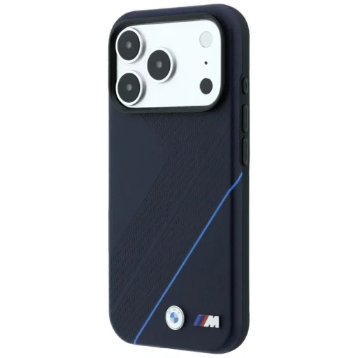 Apple iPhone 18 Pro / 17 Pro námornícka modrá BMW M Tire Track Blue Line MagSafe puzdro - 2