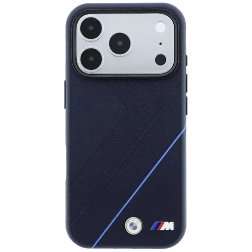 Apple iPhone 18 Pro / 17 Pro námornícka modrá BMW M Tire Track Blue Line MagSafe puzdro - 3