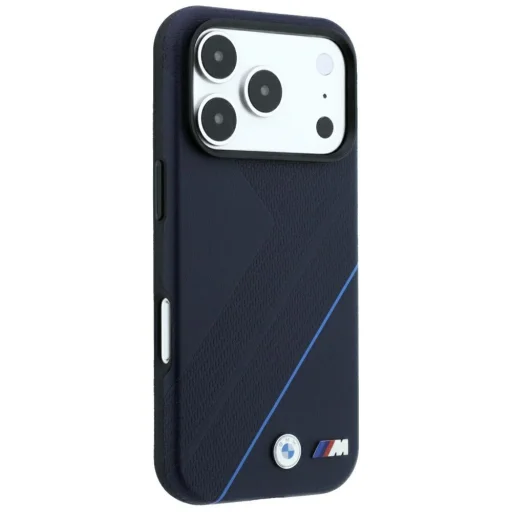 Apple iPhone 18 Pro / 17 Pro námornícka modrá BMW M Tire Track Blue Line MagSafe puzdro - 4
