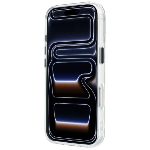 iPhone 18 Pro / 17 Pro priehľadný MagSafe kryt BMW M IML s lesklým kovovým logom a ozdobným pruhom - 5