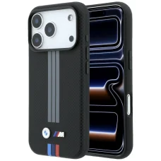 iPhone 18 Pro čierne puzdro BMW M Quadrille Kevlar MagSafe