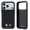 iPhone 18 Pro čierne BMW M kevlarové puzdro so štvorcovým vzorom, trojfarebným a kovovým logom, MagSafe thumbnail