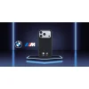 iPhone 18 Pro čierne BMW M kevlarové puzdro so štvorcovým vzorom, trojfarebným a kovovým logom, MagSafe thumbnail