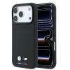 iPhone 18 Pro čierne BMW M kevlarové puzdro so štvorcovým vzorom, trojfarebným a kovovým logom, MagSafe thumbnail