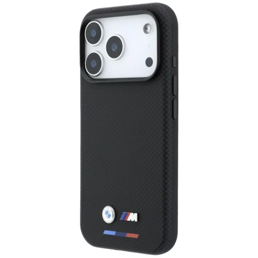 iPhone 18 Pro Max čierny BMW M Quadrille Kevlar Tricolor & Metal Logo MagSafe ochranný kryt - 2