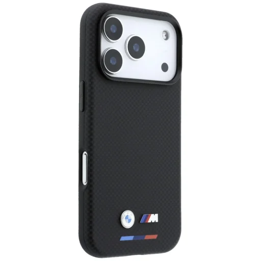 iPhone 18 Pro Max čierny BMW M Quadrille Kevlar Tricolor & Metal Logo MagSafe ochranný kryt - 4