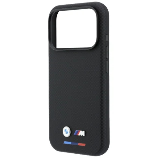 iPhone 18 Pro Max čierny BMW M Quadrille Kevlar Tricolor & Metal Logo MagSafe ochranný kryt - 6