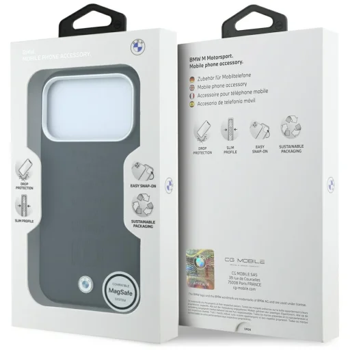  iPhone 18 Pro Max / 17 Pro Max fekete BMW Sign Centered Deboss MagSafe tok - 8