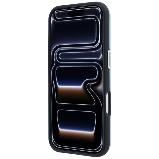 BMW iPhone 18 Pro / 17 Pro modrý MagSafe kryt s prešívaním a kovovým logom - 5