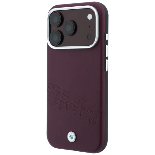 iPhone 18 Pro Max / 17 Pro Max bordové puzdro BMW Sign Inclined so zapusteným písmom MagSafe - 2