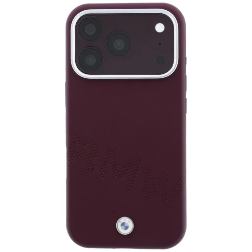 iPhone 18 Pro Max / 17 Pro Max bordové puzdro BMW Sign Inclined so zapusteným písmom MagSafe - 3