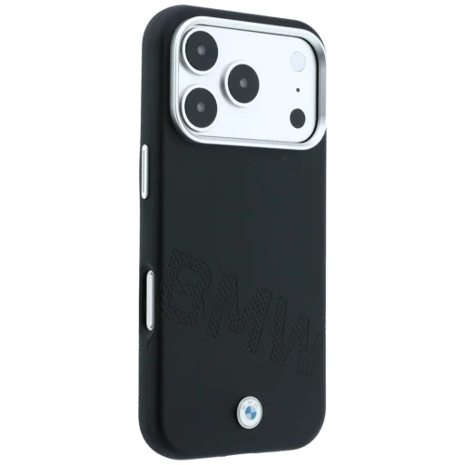 iPhone 18 Pro / 17 Pro čierne BMW Sign puzdro MagSafe so šikmým embosovaným písmom - 4