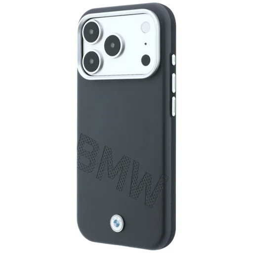 iPhone 18 Pro Max / 17 Pro Max sivé BMW Sign Inclined Deboss Letters MagSafe puzdro - 2