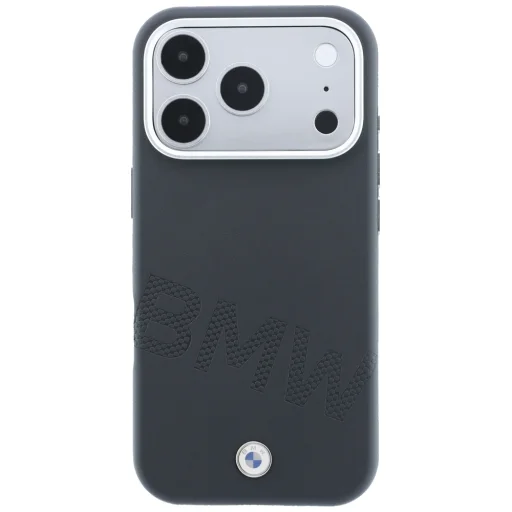 iPhone 18 Pro Max / 17 Pro Max sivé BMW Sign Inclined Deboss Letters MagSafe puzdro - 3