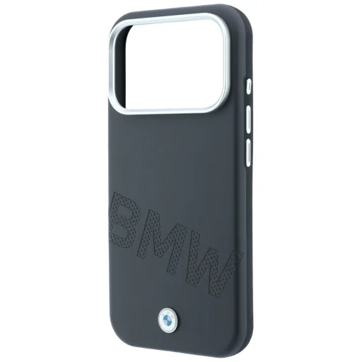iPhone 18 Pro Max / 17 Pro Max sivé BMW Sign Inclined Deboss Letters MagSafe puzdro - 6