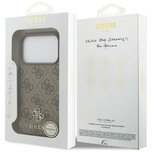 iPhone 18 Pro / 17 Pro hnedé puzdro Guess 4G Small Classic Logo MagSafe - 8