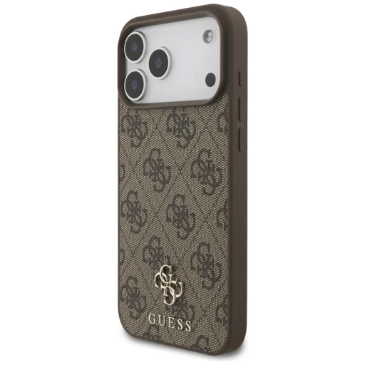 iPhone 18 Pro Max / 17 Pro Max hnedý Guess 4G Small Classic Logo MagSafe kryt - 2