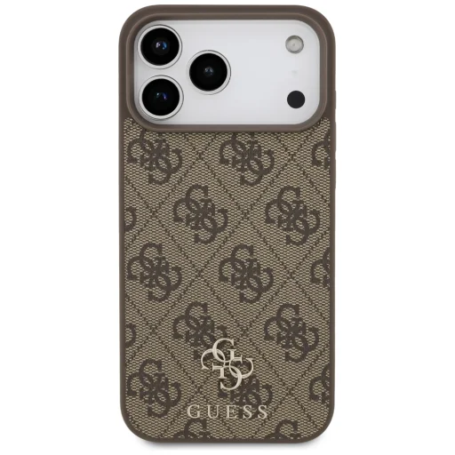 iPhone 18 Pro Max / 17 Pro Max hnedý Guess 4G Small Classic Logo MagSafe kryt - 3