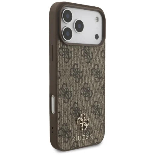 iPhone 18 Pro Max / 17 Pro Max hnedý Guess 4G Small Classic Logo MagSafe kryt - 4