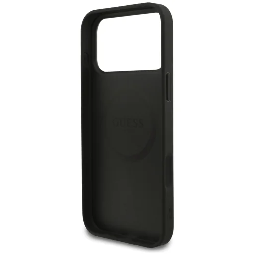  iPhone 18 Pro Max / 17 Pro Max fekete Guess Saffiano Classic Logo MagSafe tok - 7