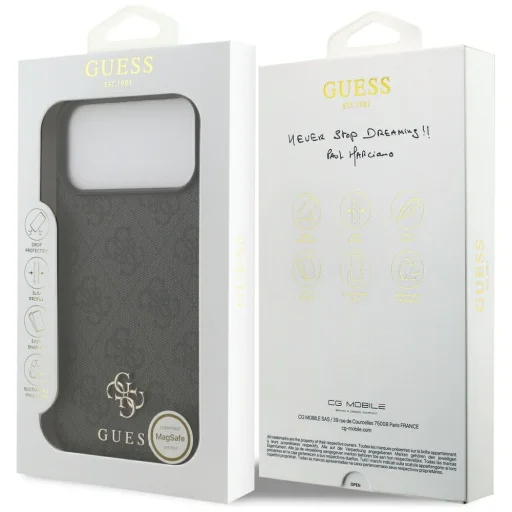Apple iPhone 18 Pro Max / 17 Pro Max čierne puzdro Guess 4G Small Classic Logo MagSafe - 8