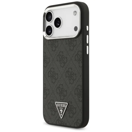 Apple iPhone 18 Pro Max / 17 Pro Max čierno-strieborné Guess 4G Triangle Logo MagSafe puzdro - 2
