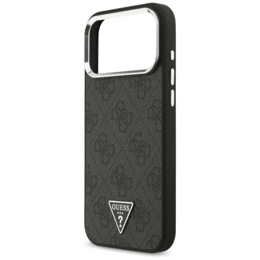 Apple iPhone 18 Pro Max / 17 Pro Max čierno-strieborné Guess 4G Triangle Logo MagSafe puzdro - 6