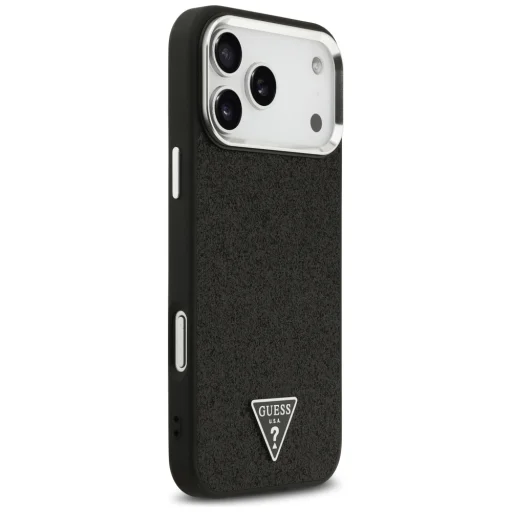 iPhone 18 Pro Max / 17 Pro Max čierne puzdro Guess Glitter Triangle Logo MagSafe - 4