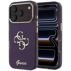 iPhone 18 Pro / 17 Pro burgundské puzdro Guess IML 4G Script Metal