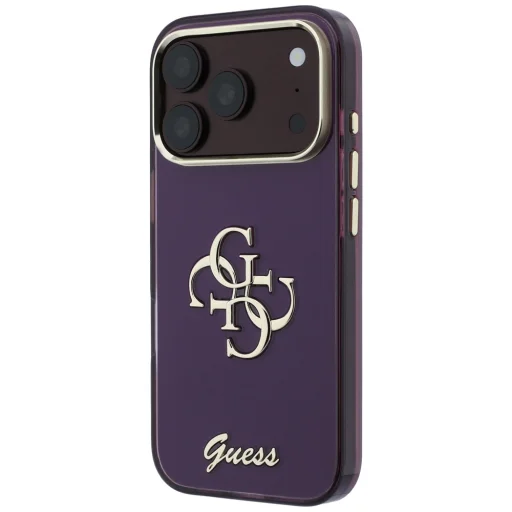 iPhone 18 Pro / 17 Pro burgundské puzdro Guess IML 4G Script Metal - 2
