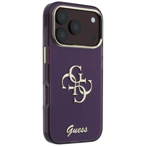 iPhone 18 Pro / 17 Pro burgundské puzdro Guess IML 4G Script Metal - 4