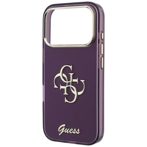 iPhone 18 Pro / 17 Pro burgundské puzdro Guess IML 4G Script Metal - 6