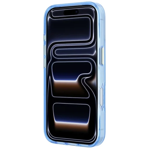 Svetlomodré puzdro Guess IML 4G Script Metal pre iPhone 18 Pro / 17 Pro - 5
