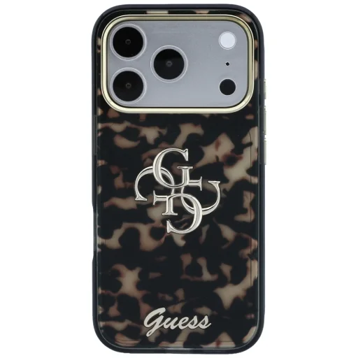 iPhone 18 Pro Max / 17 Pro Max Guess IML 4G Script Metal puzdro, korytnačinový vzor - 3