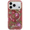 iPhone 18 Pro Max / iPhone 17 Pro Max bordový Guess IML Glitter Blossom Roses pevný kryt thumbnail