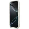 Apple iPhone 18 Pro / 17 Pro biele puzdro Guess IML Glitter Flowers Triangle MagSafe thumbnail