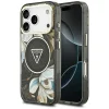iPhone 18 Pro / 17 Pro čierne puzdro Guess IML Glitter Flowers Triangle MagSafe thumbnail