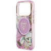 iPhone 18 Pro / 17 Pro fialové puzdro Guess IML Glitter Flowers Triangle MagSafe thumbnail