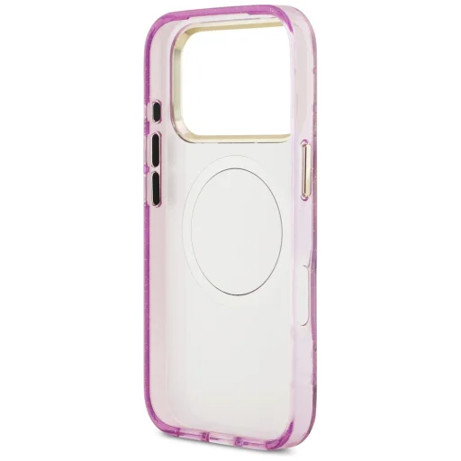 iPhone 18 Pro / 17 Pro fialové puzdro Guess IML Glitter Flowers Triangle MagSafe - 7