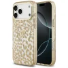 Apple iPhone 18 Pro Max / iPhone 17 Pro Max hnedý Guess IML Leopard Glitter Triangle Logo MagSafe pevný kryt thumbnail