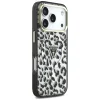 iPhone 18 Pro / iPhone 17 Pro čierny Guess IML Leopard Glitter Triangle Logo MagSafe pevný kryt thumbnail